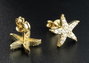 Heliophilia Silver Pendientes de Plata de Ley 925 con Recubrimiento de Oro y Circón